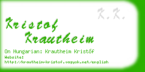 kristof krautheim business card